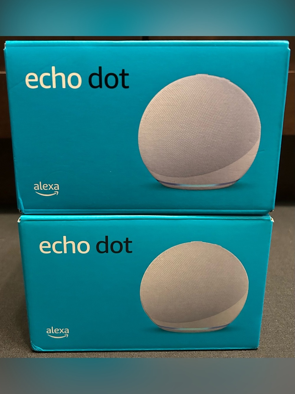 Amazon Alexa “ECHO DOT” 5th Gen Smart Alarm (WHITE - SET OF 2)